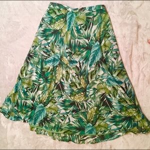 ❤️SALE❤️preloved green green leaves maxi skirt